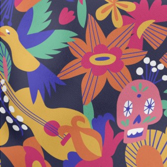 Weird Skull Bird Guitar Lightweight Cotton Poplin