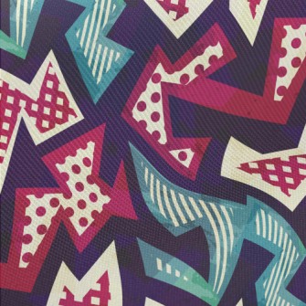 Irregular Geometric Pattern Of Midweight Cotton Poplin