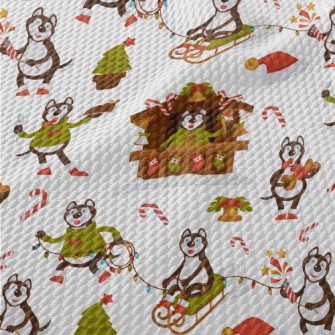 A Big Bad Wolf Christmas Birdseye Piqué