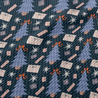 Bow Christmas Tree Birdseye Piqué