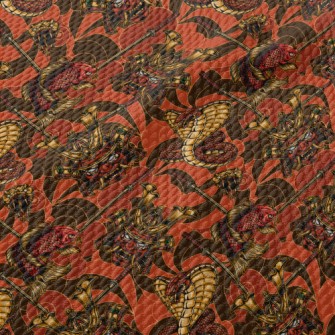 Koi Snake Warrior Birdseye Piqué