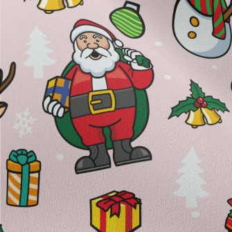 Santa Claus Reindeer Snowman Chiffon