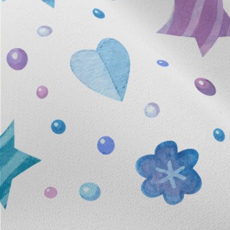 Cute Watercolor Love Hearts An Chiffon