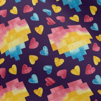 Watercolor Mosaic Heart Chiffon