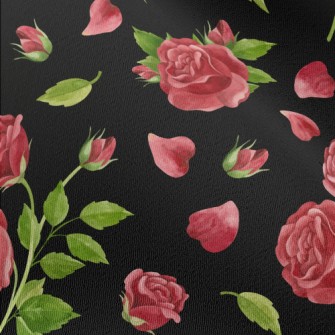 Bright Rose Flowers Chiffon