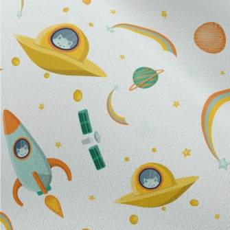 Raccoon Goes To Outer Space Chiffon