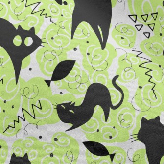 Fluorescent Playful Cat Chiffon