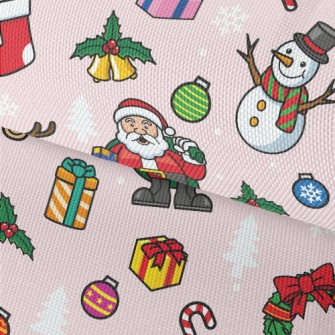 Santa Claus Reindeer Snowman Waterproof Oxford