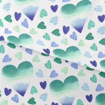 Watercolor Gradient Love Heart Waterproof Oxford