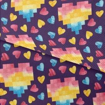 Watercolor Mosaic Heart Waterproof Oxford