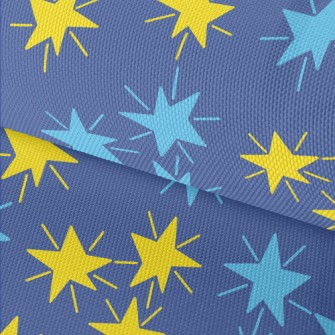 Radiating Hand Drawn Stars Waterproof Oxford