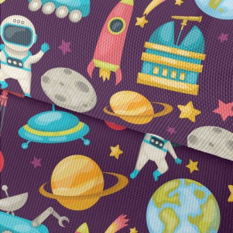 Space Astronaut Rocket Waterproof Oxford