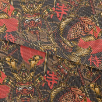 Fierce Japanese Samurai Waterproof Oxford