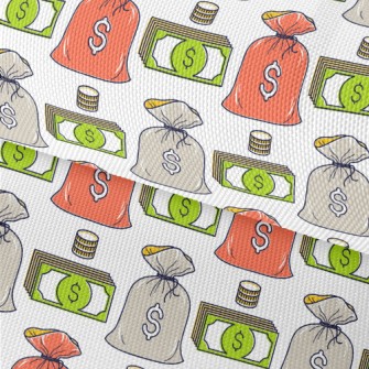 Dollar Banknotes And Coins Waterproof Oxford