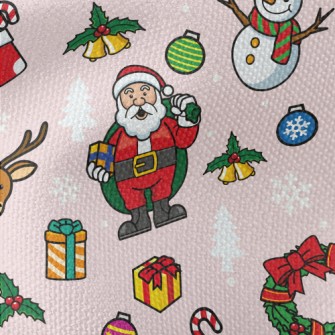 Santa Claus Reindeer Snowman Waterproof Canvas