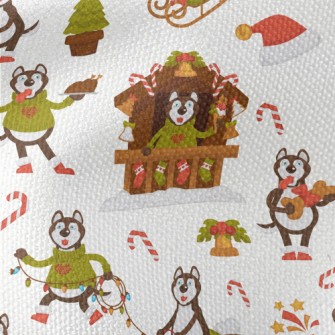 A Big Bad Wolf Christmas Waterproof Canvas