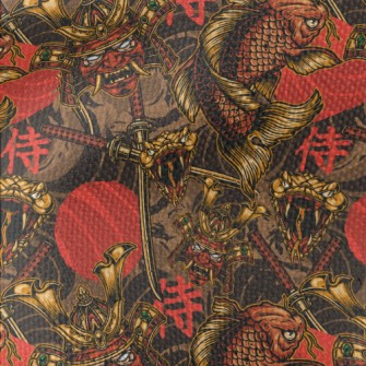 Fierce Japanese Samurai Waterproof Canvas