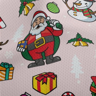 Santa Claus Reindeer Snowman Athletic Mesh Flat Back