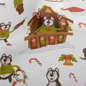 A Big Bad Wolf Christmas Athletic Mesh Flat Back