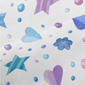 Cute Watercolor Love Hearts An Performance Linen