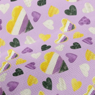 Contrast Watercolor Heart Performance Linen