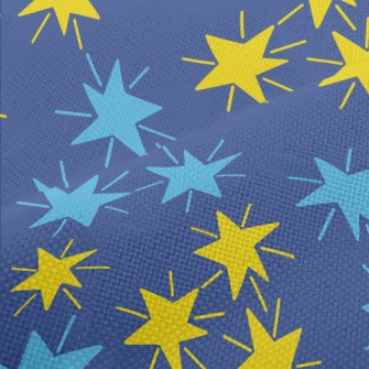 Radiating Hand Drawn Stars Performance Linen