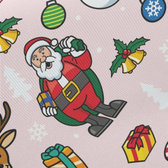Santa Claus Reindeer Snowman Twill