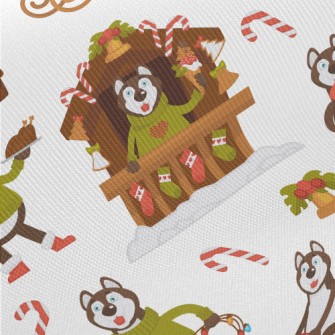 A Big Bad Wolf Christmas Twill