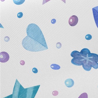 Cute Watercolor Love Hearts An Twill