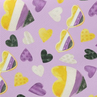 Contrast Watercolor Heart Twill
