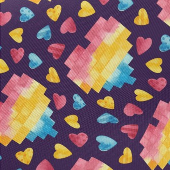 Watercolor Mosaic Heart Twill