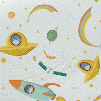 Raccoon Goes To Outer Space Twill