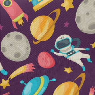 Space Astronaut Rocket Twill