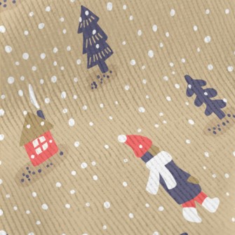 Snowball Fight People Standard Corduroy