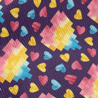 Watercolor Mosaic Heart Standard Corduroy