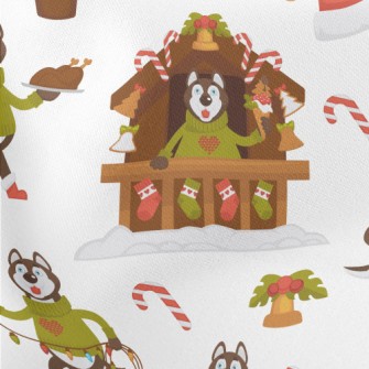 A Big Bad Wolf Christmas Stretch Ponte