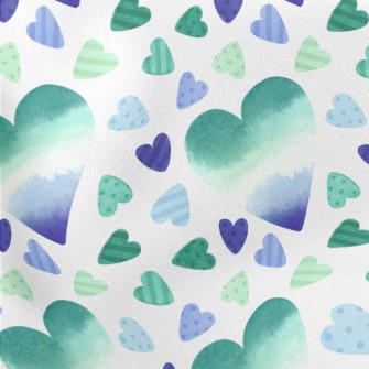 Watercolor Gradient Love Heart Stretch Ponte