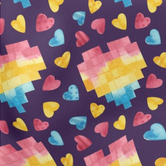 Watercolor Mosaic Heart Stretch Ponte