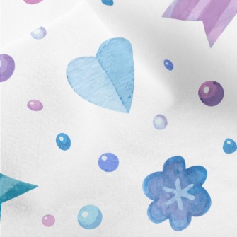 Cute Watercolor Love Hearts An Micro Fleece