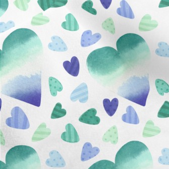 Watercolor Gradient Love Heart Micro Fleece