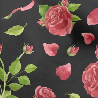 Bright Rose Flowers Micro Fleece