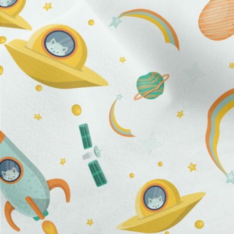Raccoon Goes To Outer Space Micro Fleece