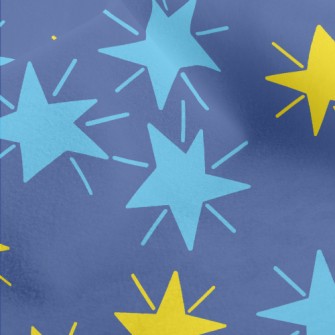 Radiating Hand Drawn Stars Micro Fleece