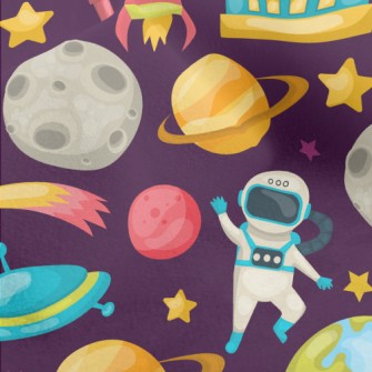 Space Astronaut Rocket Micro Fleece