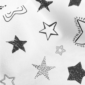 Sketch Basket Empty Stars Micro Fleece