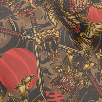 Fierce Japanese Samurai Micro Fleece