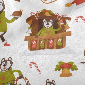 A Big Bad Wolf Christmas Minky