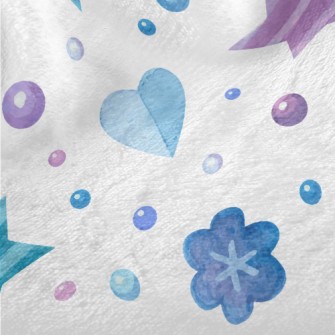 Cute Watercolor Love Hearts An Minky