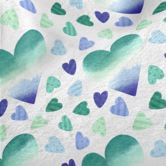 Watercolor Gradient Love Heart Minky