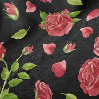 Bright Rose Flowers Minky